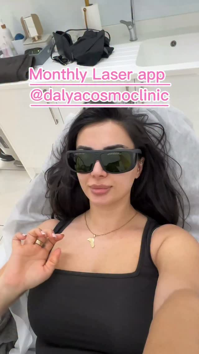 A client's monthly laser appointment